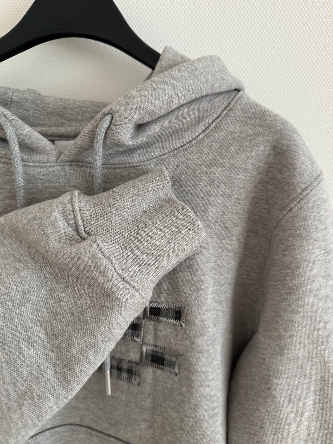 엔조블루스 픽셀 로고 후디(grey) 상품이미지4