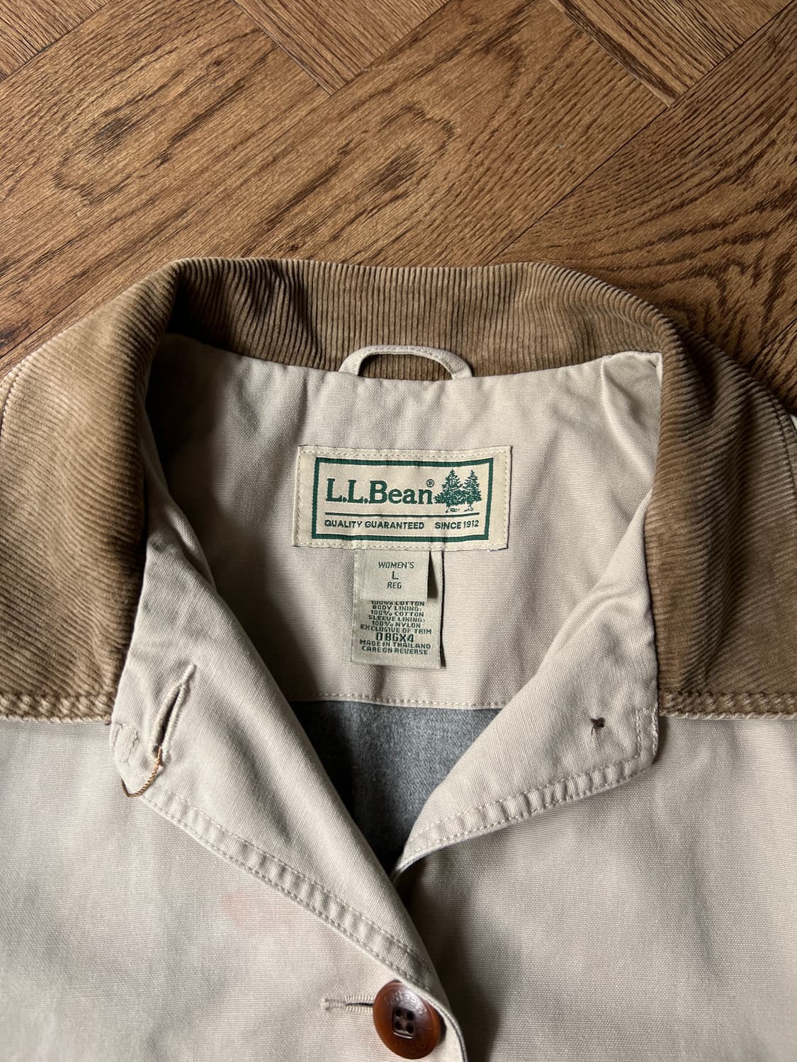 [L]L.L.Bean USA 엘엘빈 코튼 라이닝 아이보리 헌팅 자켓 상품이미지2