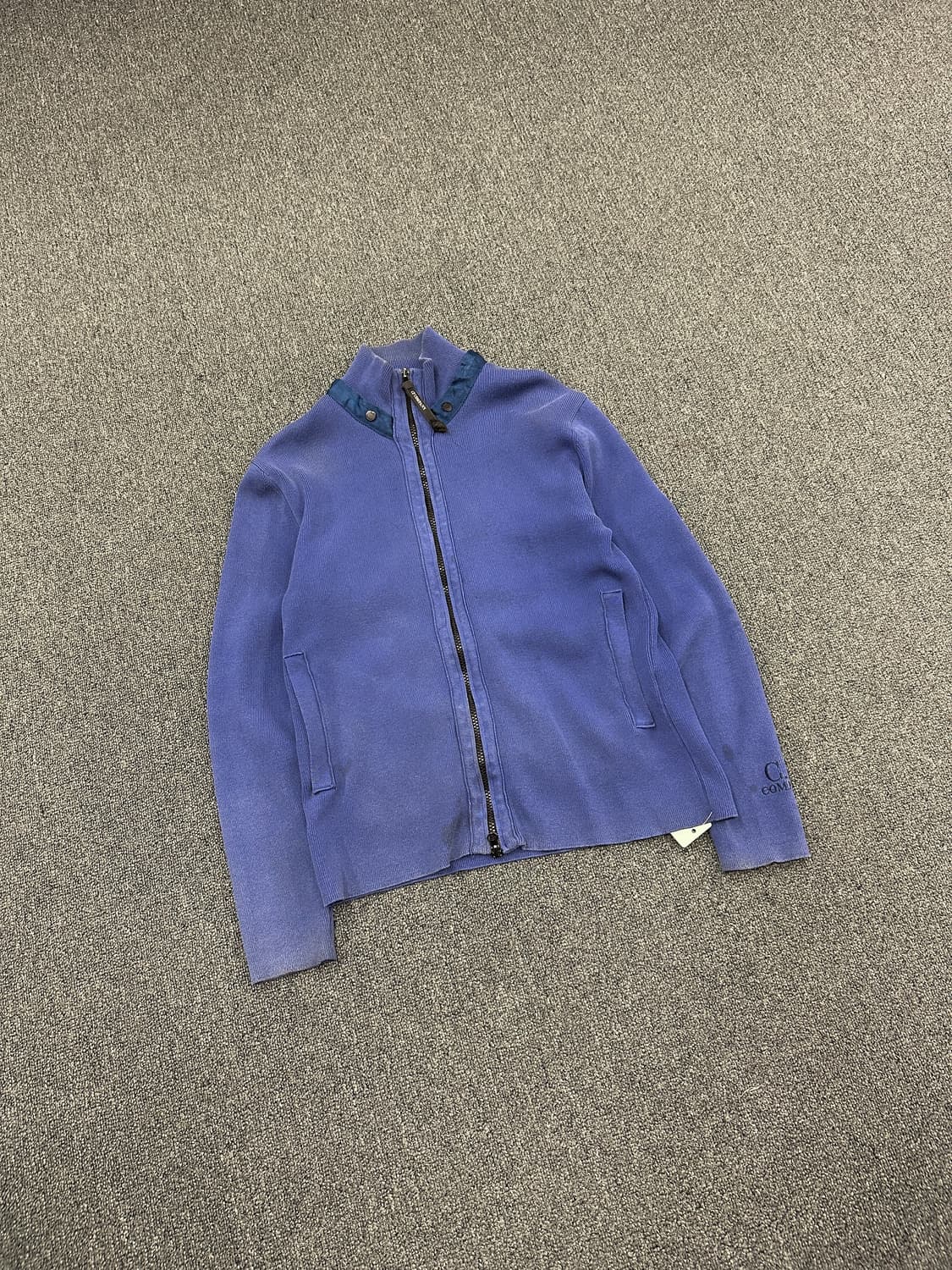 M) CP 컴퍼니 블루 슬림 니트집업 상품이미지3