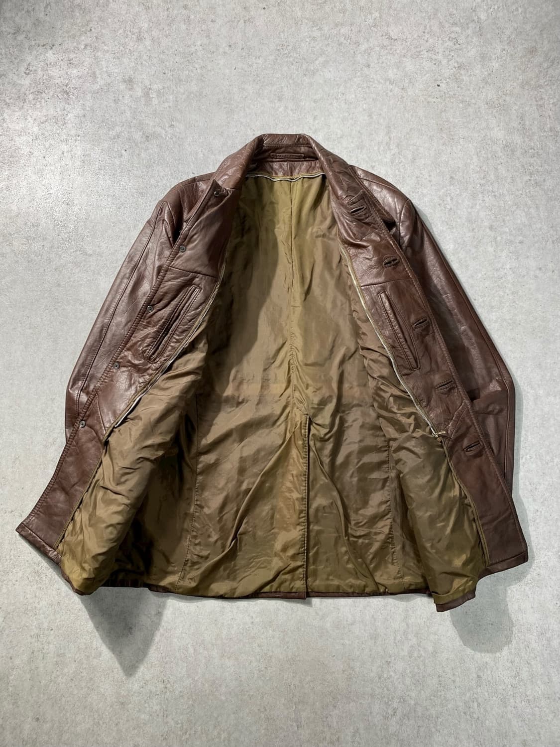 [42] OLD Vintage 올드 빈티지 브라운 레더 필드자켓 상품이미지4
