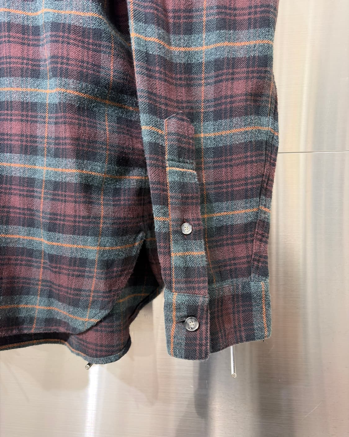 ISABEL MARANT 이자벨마랑 버건디 플란넬 체크 셔츠 상품이미지6