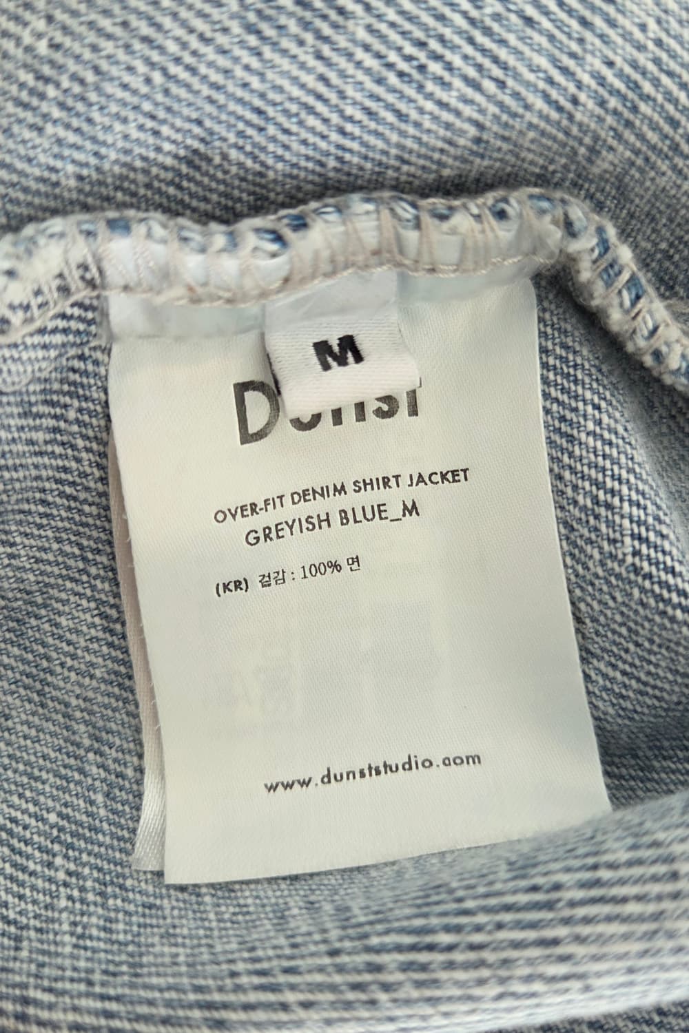 던스트 오버핏 데님셔츠 m 상품이미지3