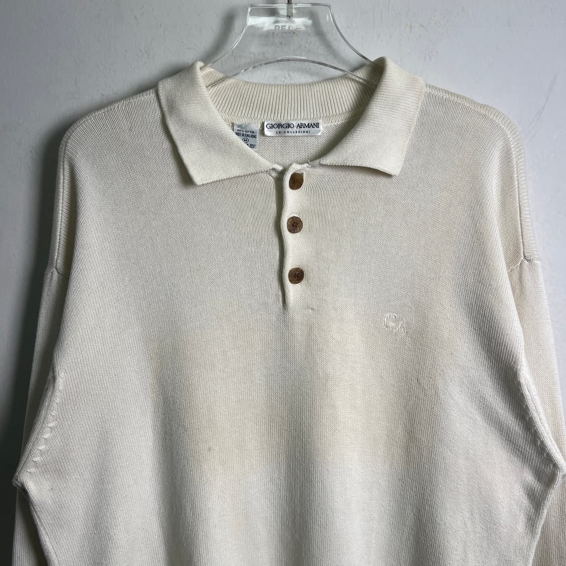 조르지오 아르마니 아이보리 폴로 니트 M 상품이미지4