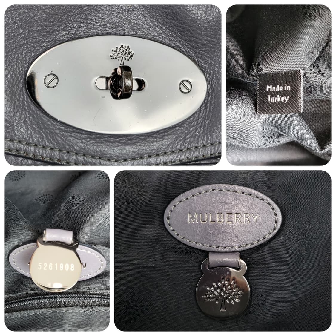 정품 멀버리 알렉사 메탈그레이 미듐 상품이미지8