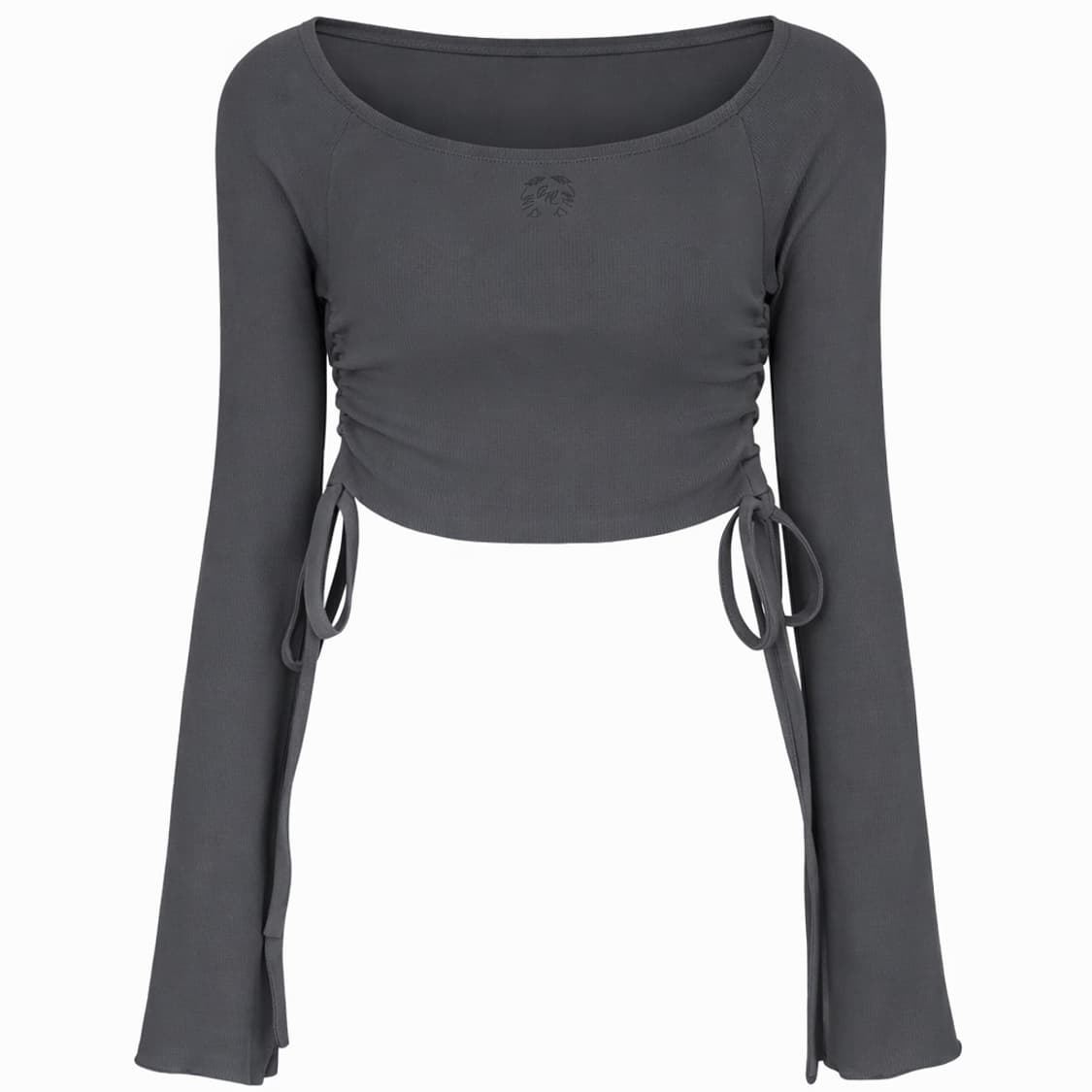 [새상품] 시월107 스트링 크롭티 차콜 상품이미지1