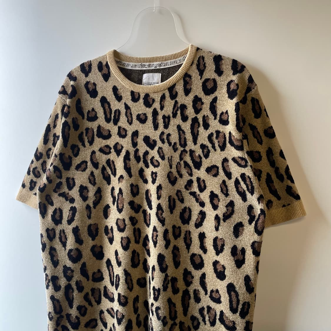 넘버나인 레오파드 니트 반팔 상품이미지4