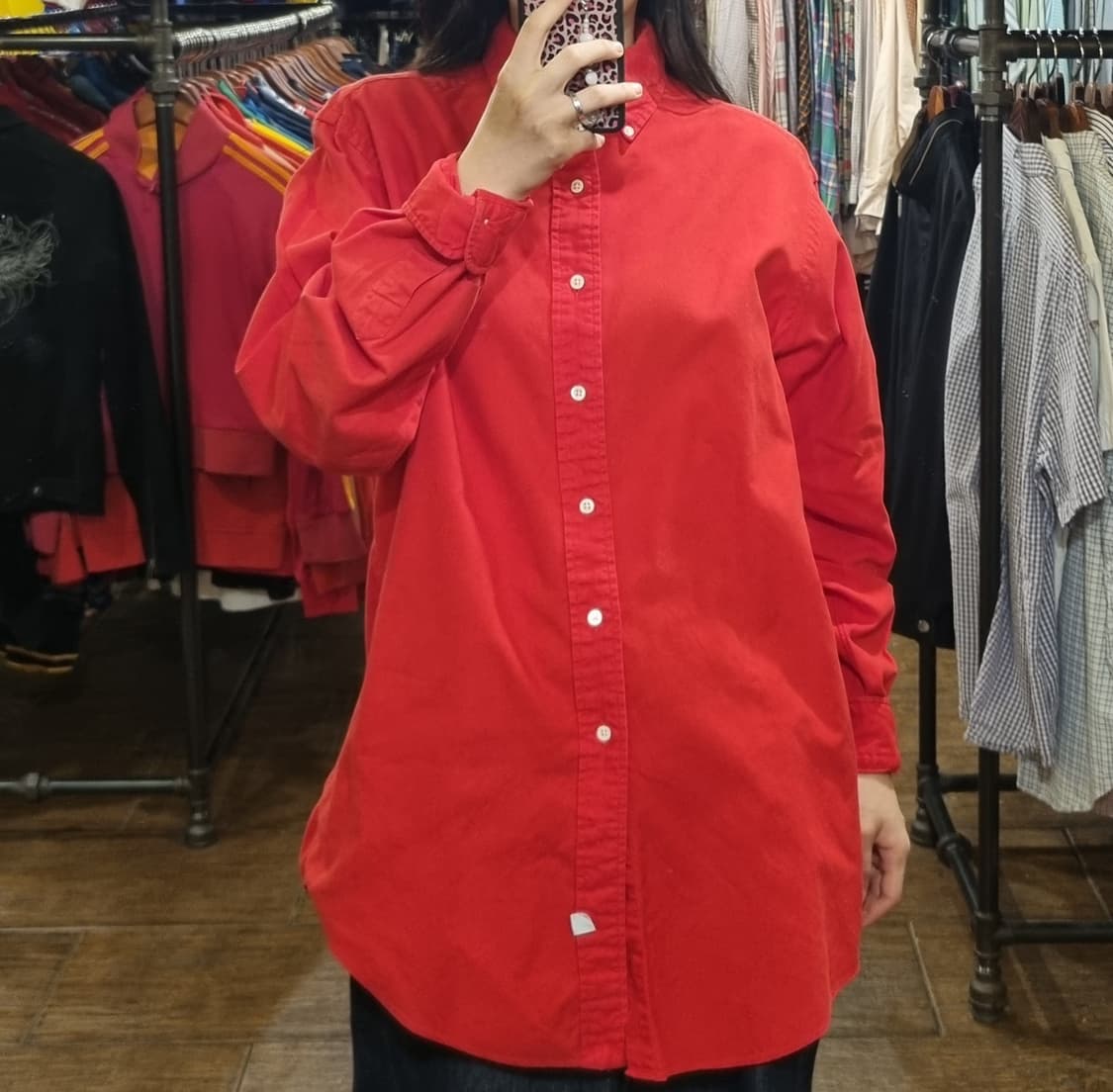[Hi] polo 폴로 긴팔 셔츠 레드 상품이미지4