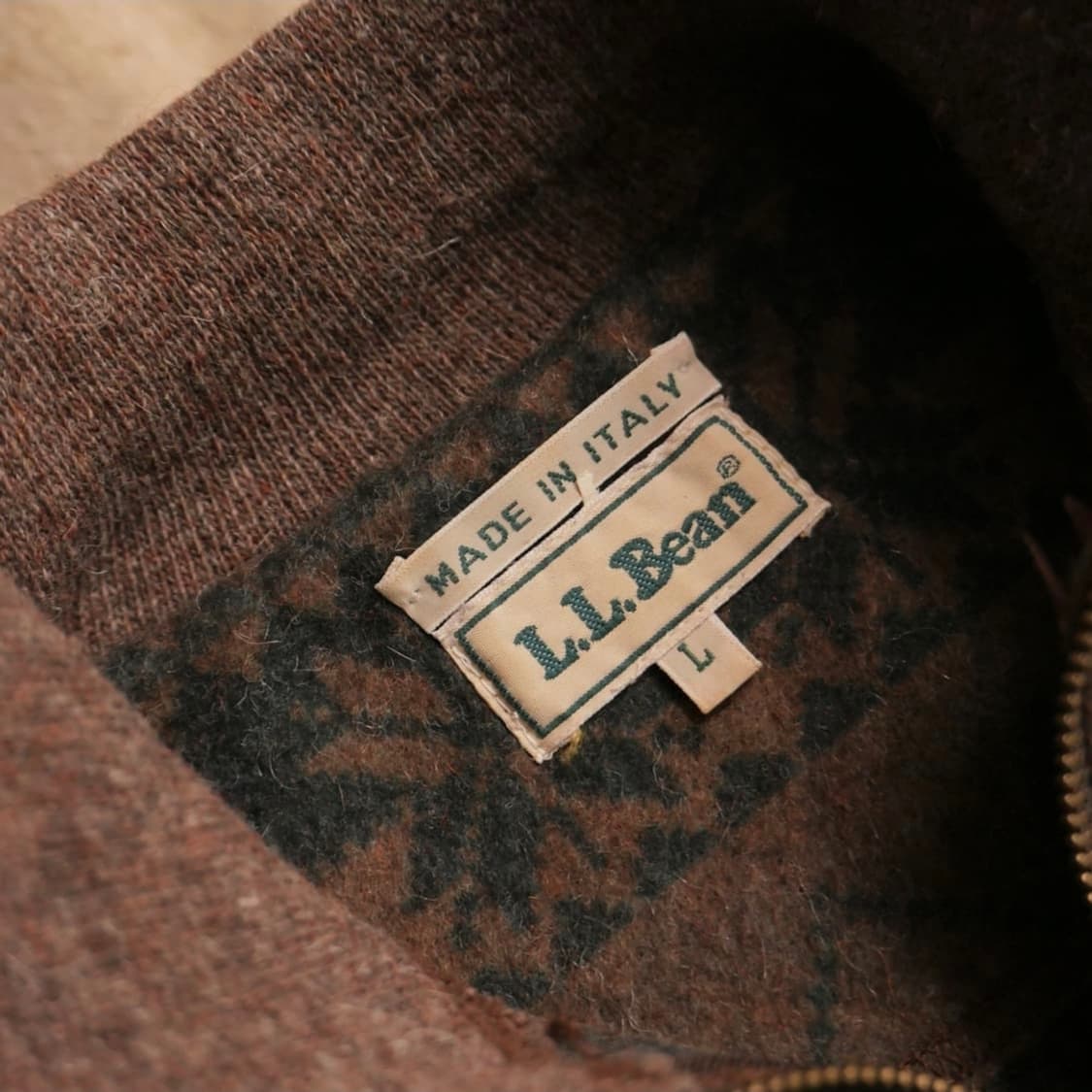 엘엘빈 하프(반) 집업 니트 (L, made in ltaly) 상품이미지6