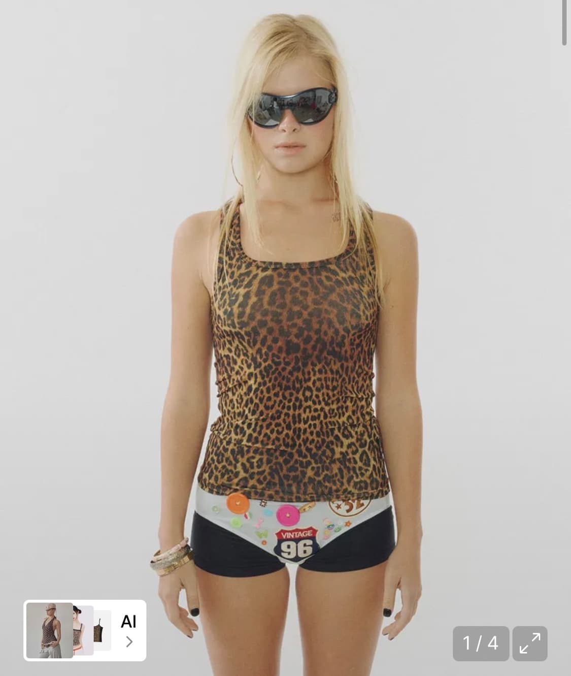 스컬프터 Second Skin Tank Top Leopard 상품이미지1