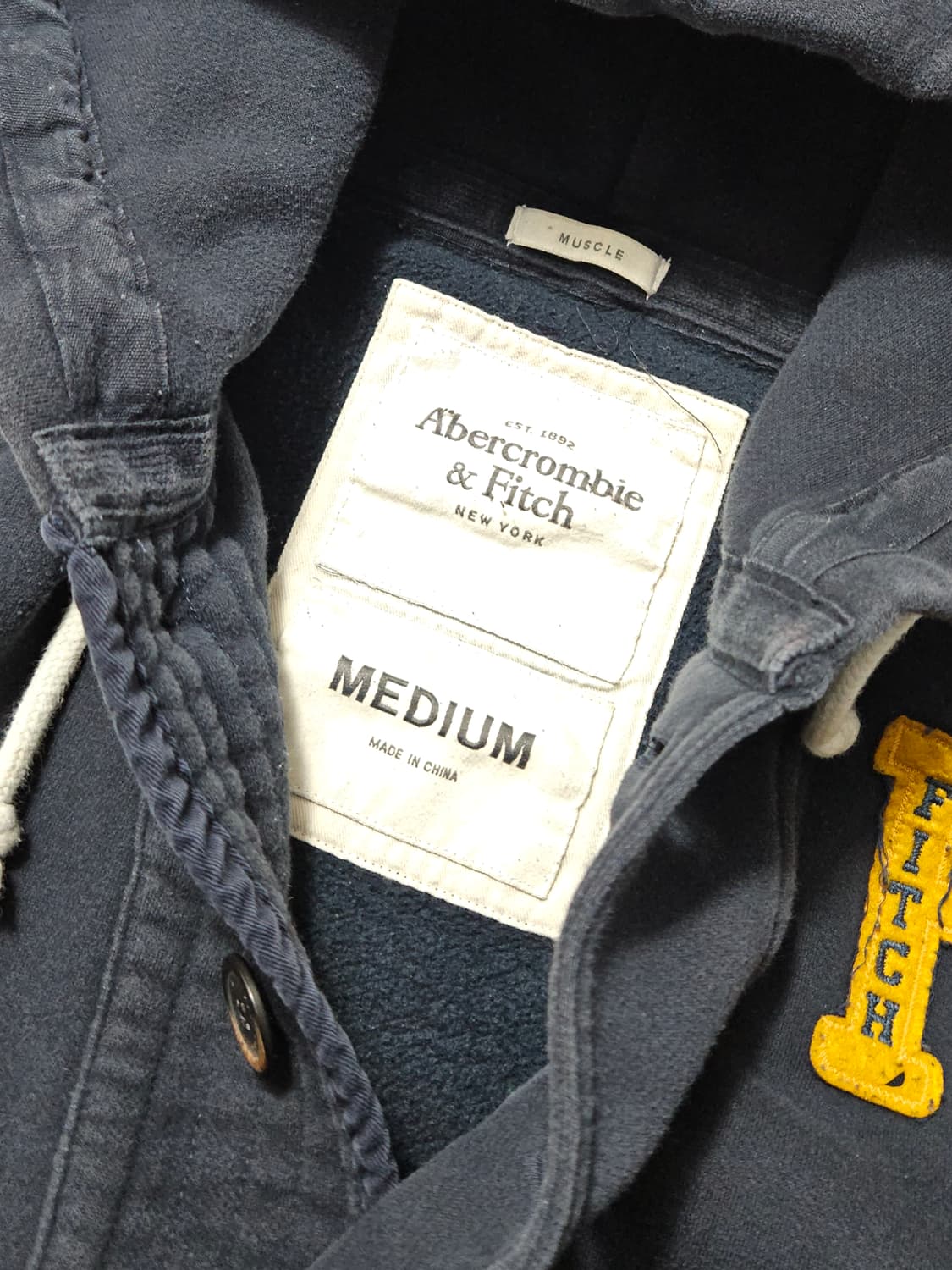 아베크롬비 버튼 후드집업 M 상품이미지4