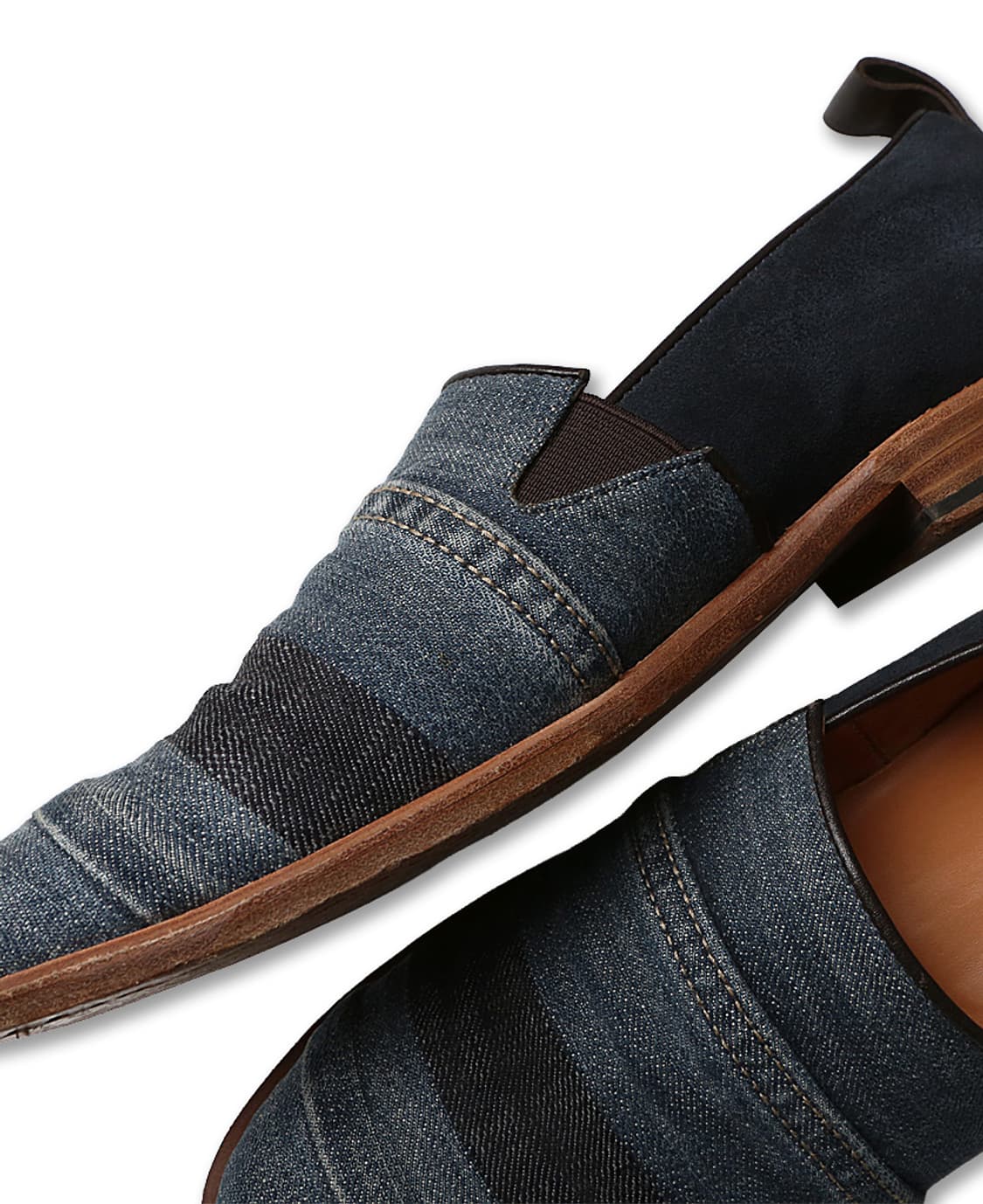 폴페따 [Polpetta] 패치워크 데님 유니크 빈티지 로퍼 상품이미지3