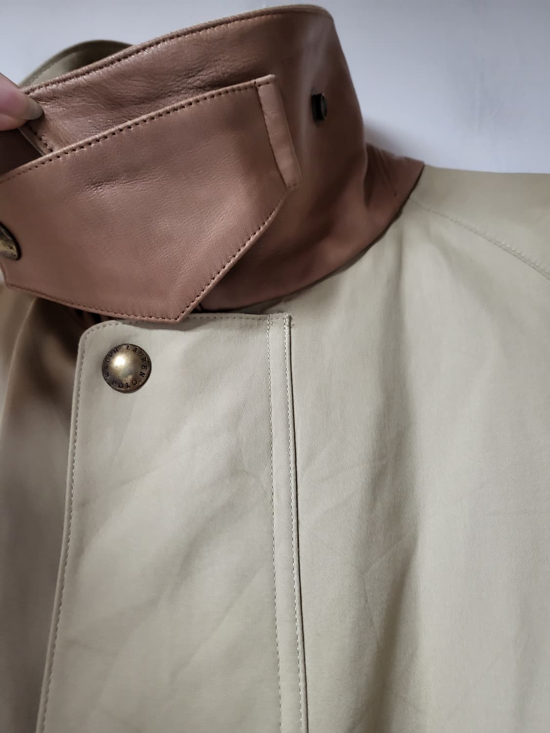 폴로랄프로렌 가죽배색 트렌치코트  상품이미지3