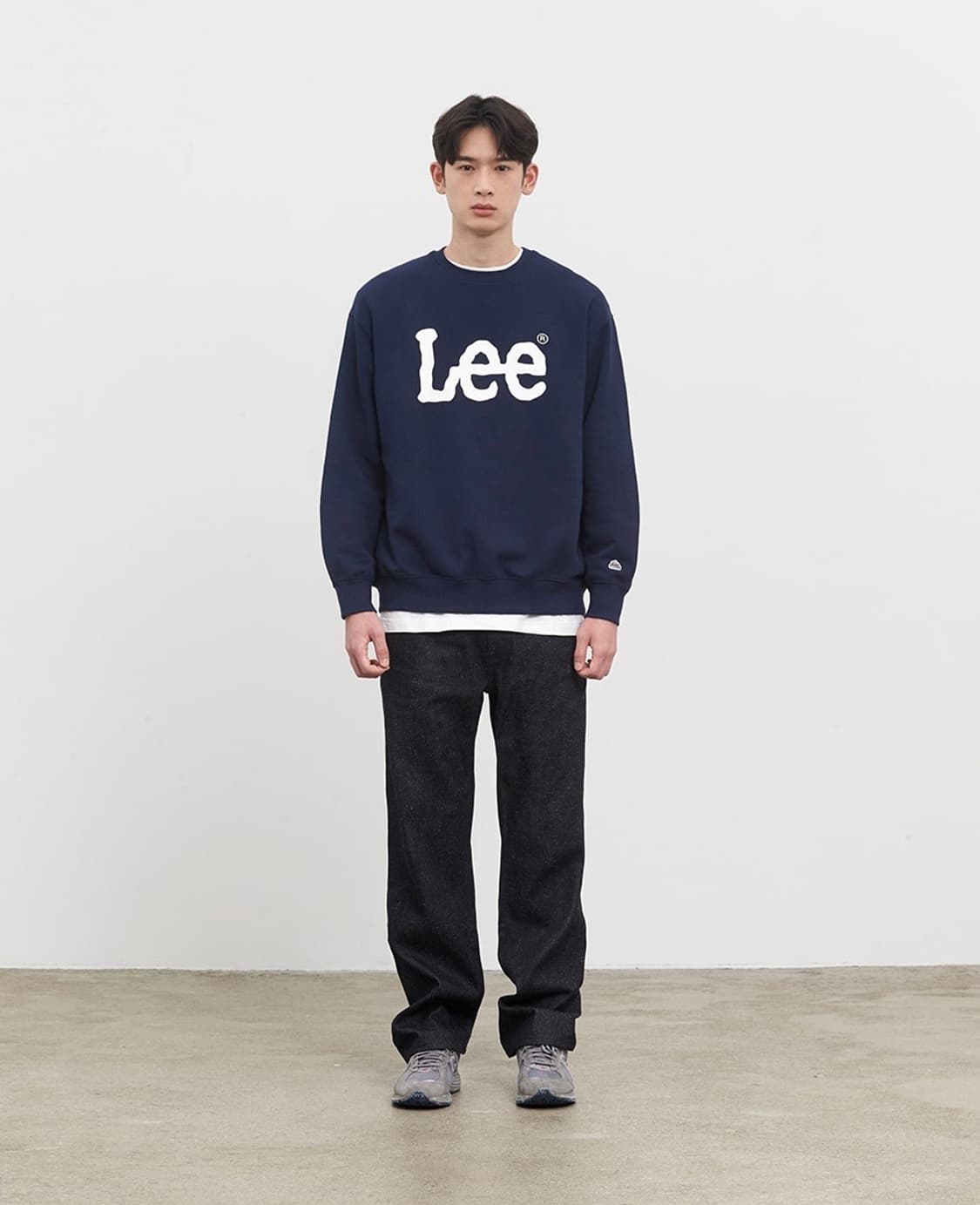 리 LEE 빅 트위치 루즈핏 맨투맨 네이비 상품이미지1