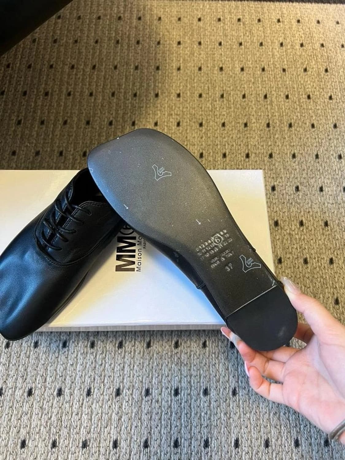 MM6 메종 마르지엘라 블랙 레이스업 슈즈 상품이미지9