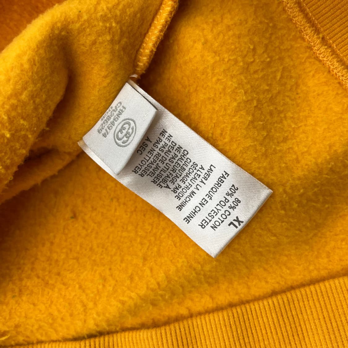 스투시 딥옐로우 백로고 맨투맨 XL 상품이미지7