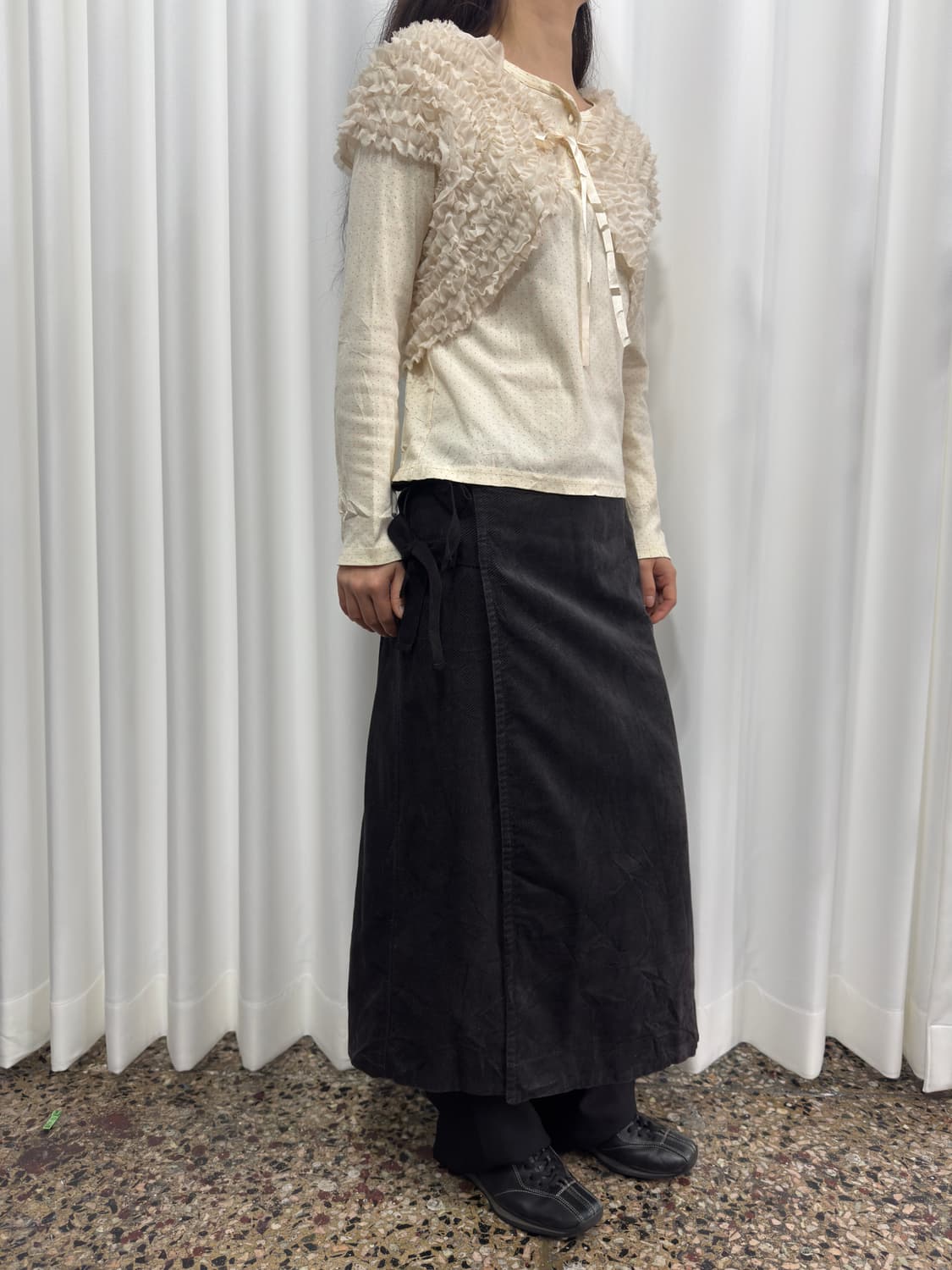 corduroy wrap skirt 상품이미지5