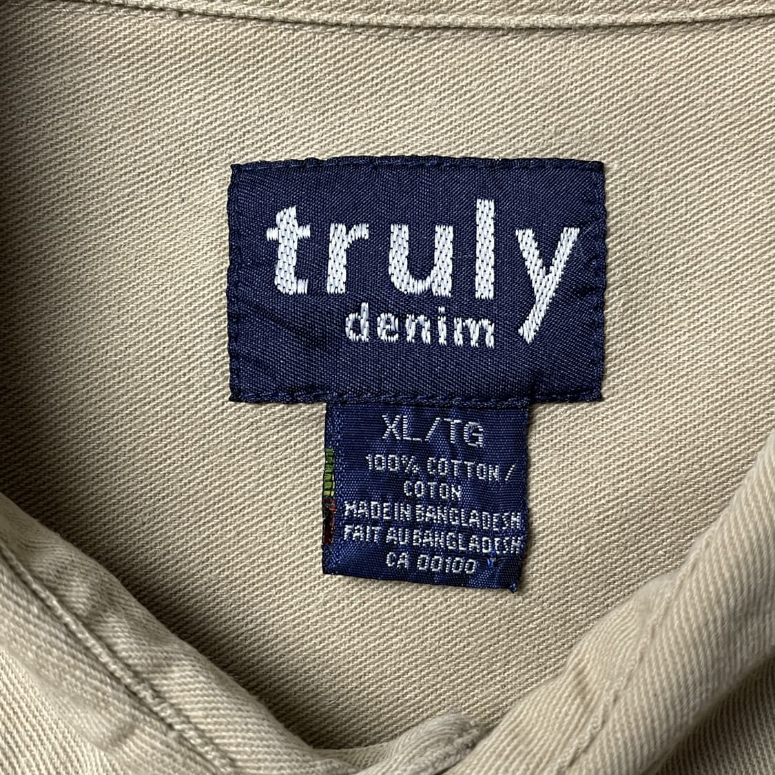 TRULY 빈티지 베이지 코튼 셔츠 A00473 상품이미지9