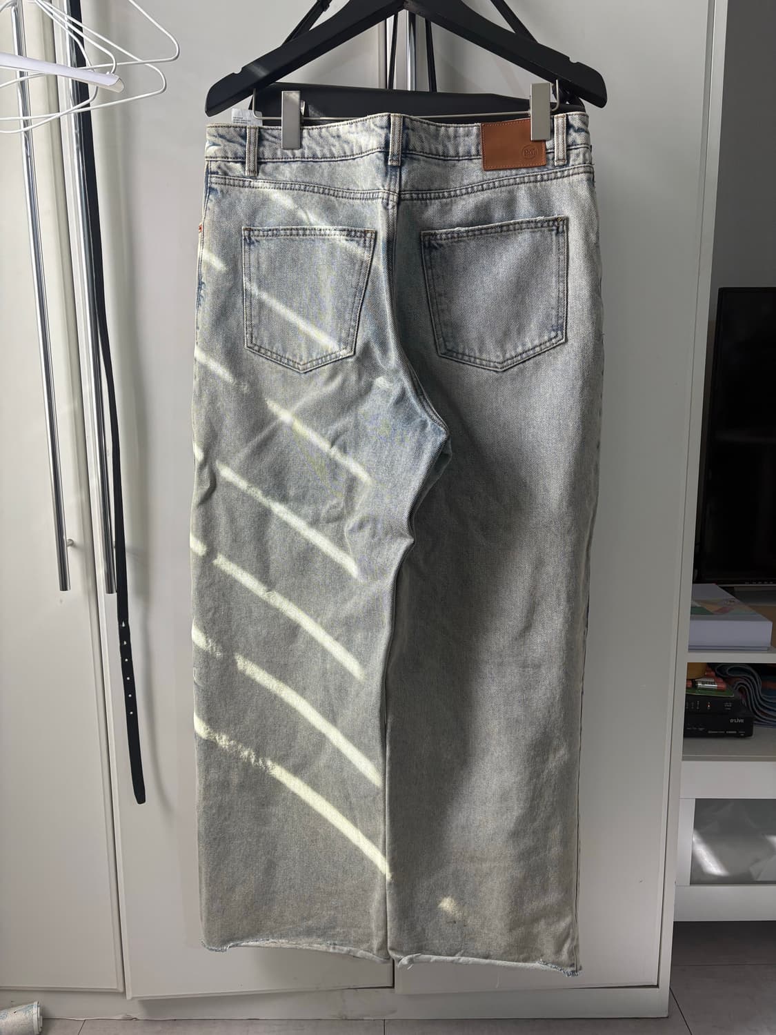 RECTO 데미지 워싱 와이드 청바지 S 상품이미지2