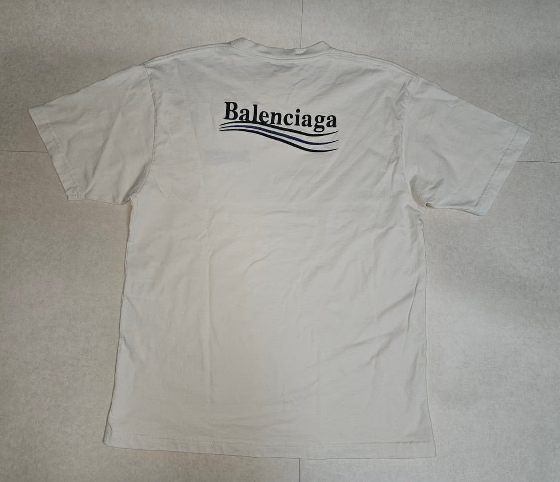 발렌시아가 웨이브 로고 자수 반팔티셔츠  Xs Unisex  상품이미지8