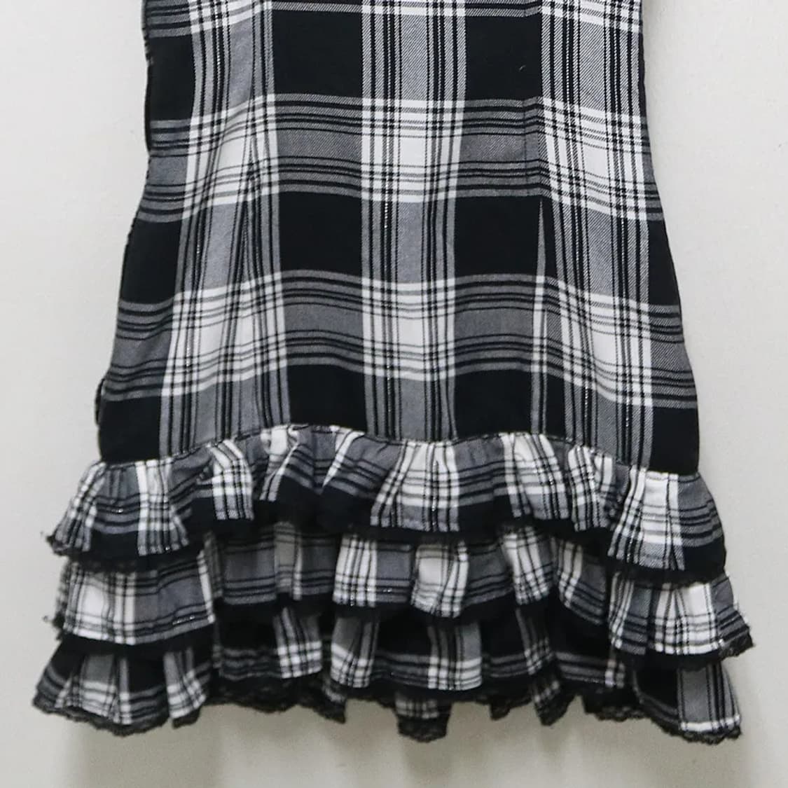 블랙 체크 뷔스티에 미니 원피스 61133 상품이미지8