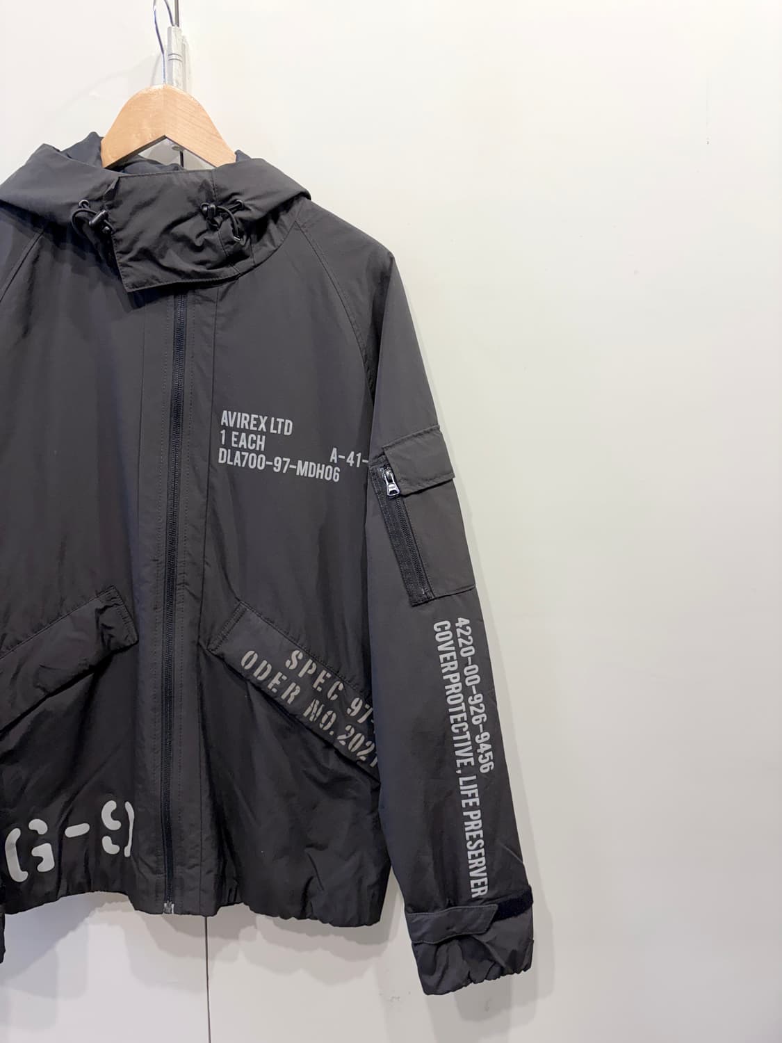 아비렉스 나일론 후드 자켓 상품이미지2