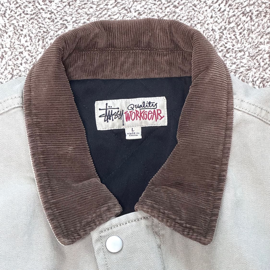 스투시 워크 자켓 그레이 L 디트로이트 상품이미지4