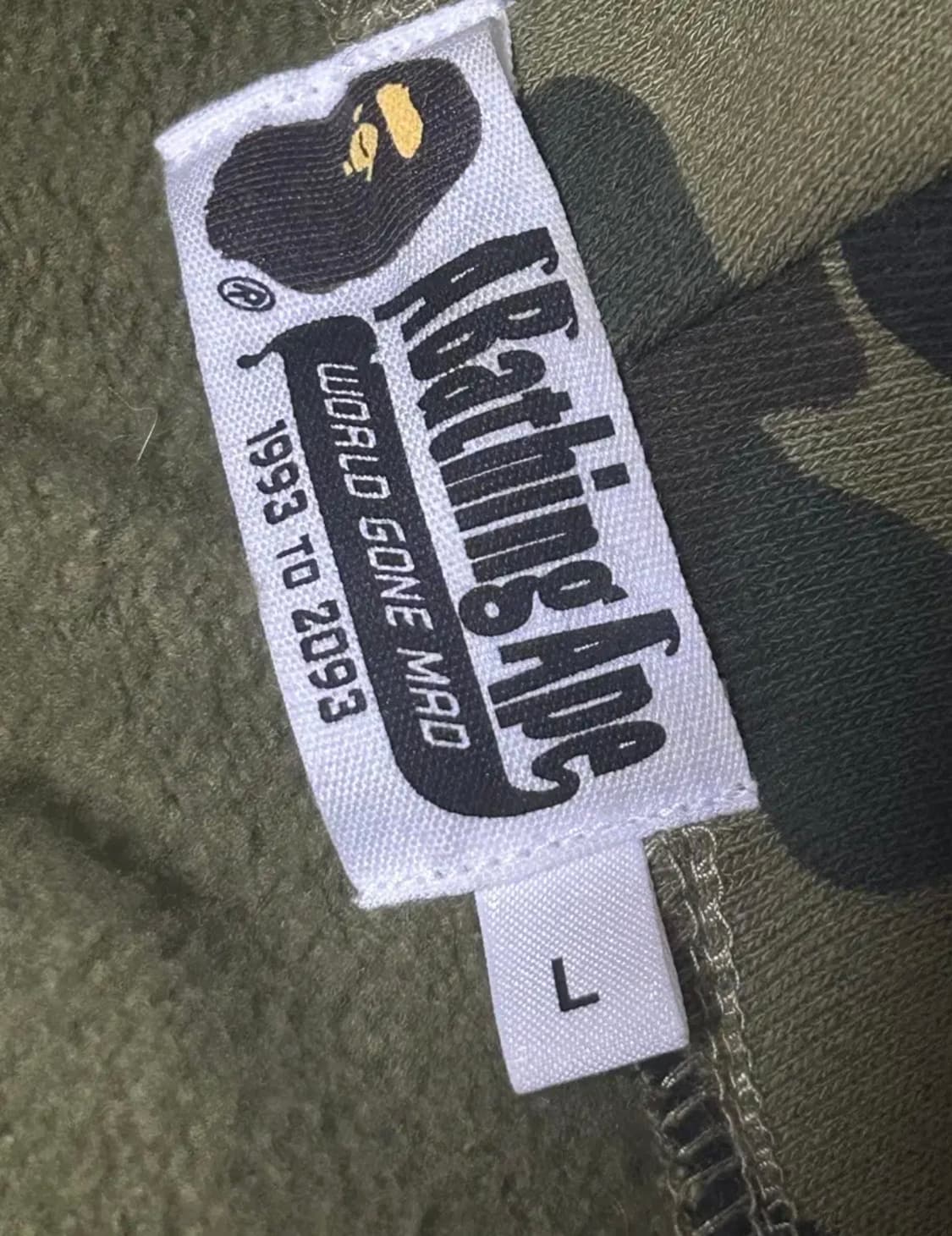 정품 베이프 녹계 후드집업 L사이즈 상품이미지8