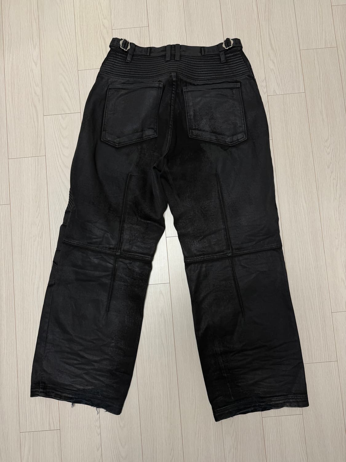 어나더유스 바이커 코팅 데님 팬츠 상품이미지3