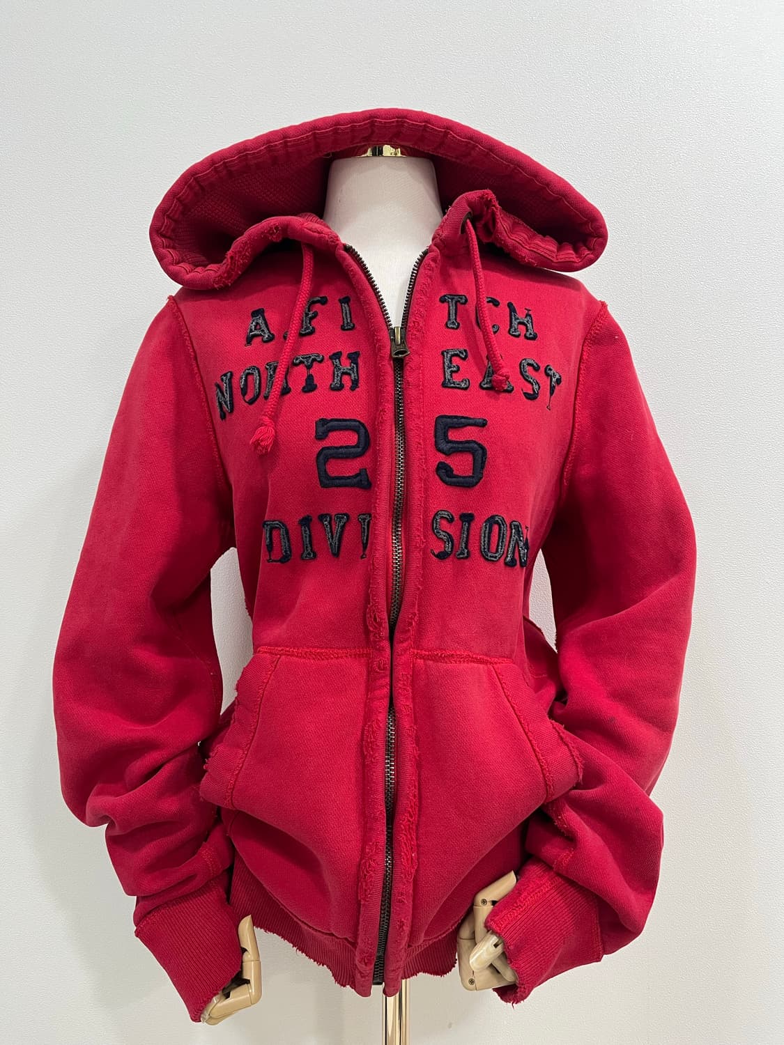 아베크롬비 스펠아웃 레드 후드집업  상품이미지1