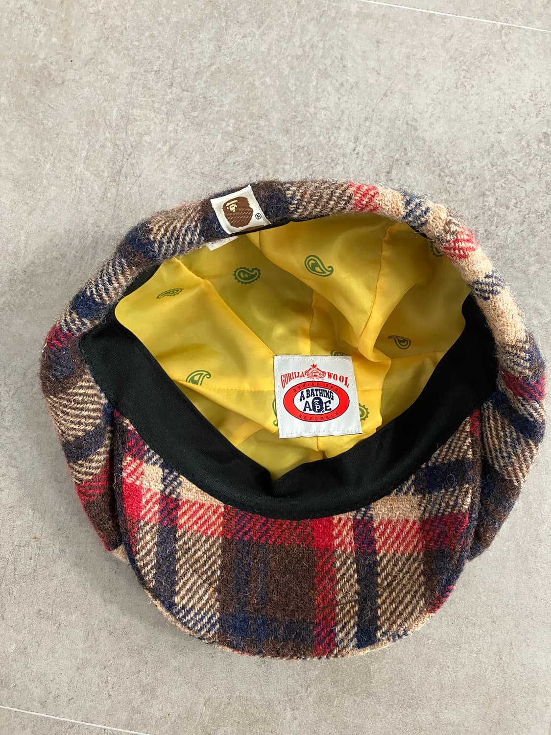 베이프 울 체크 뉴스보이캡 상품이미지3