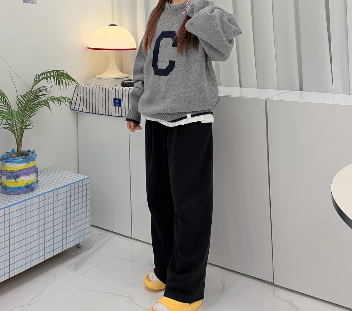 커버낫 시그니처 C로고 그레이 울니트(m) 상품이미지4