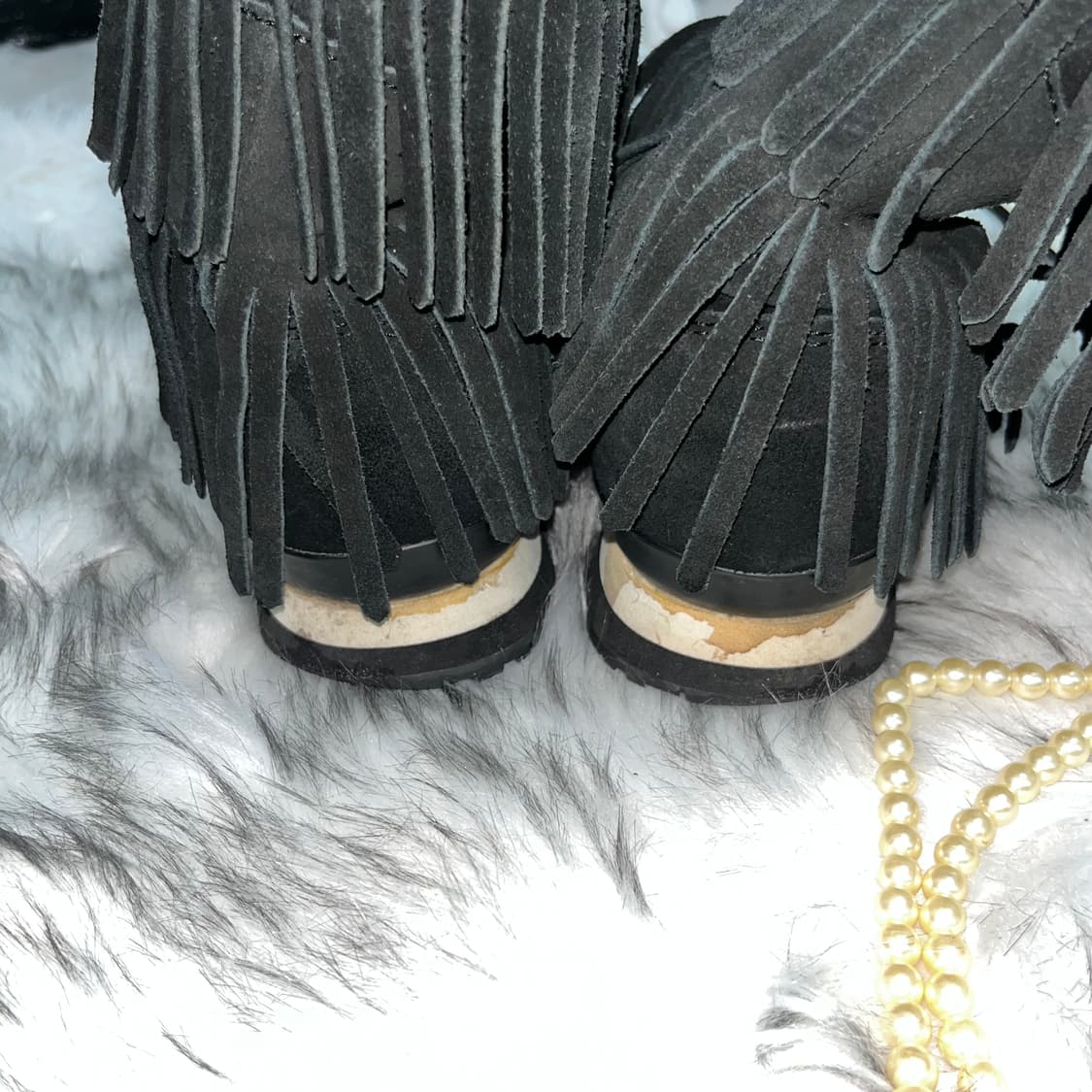 빈티지 프린지 블랙 부츠 상품이미지4