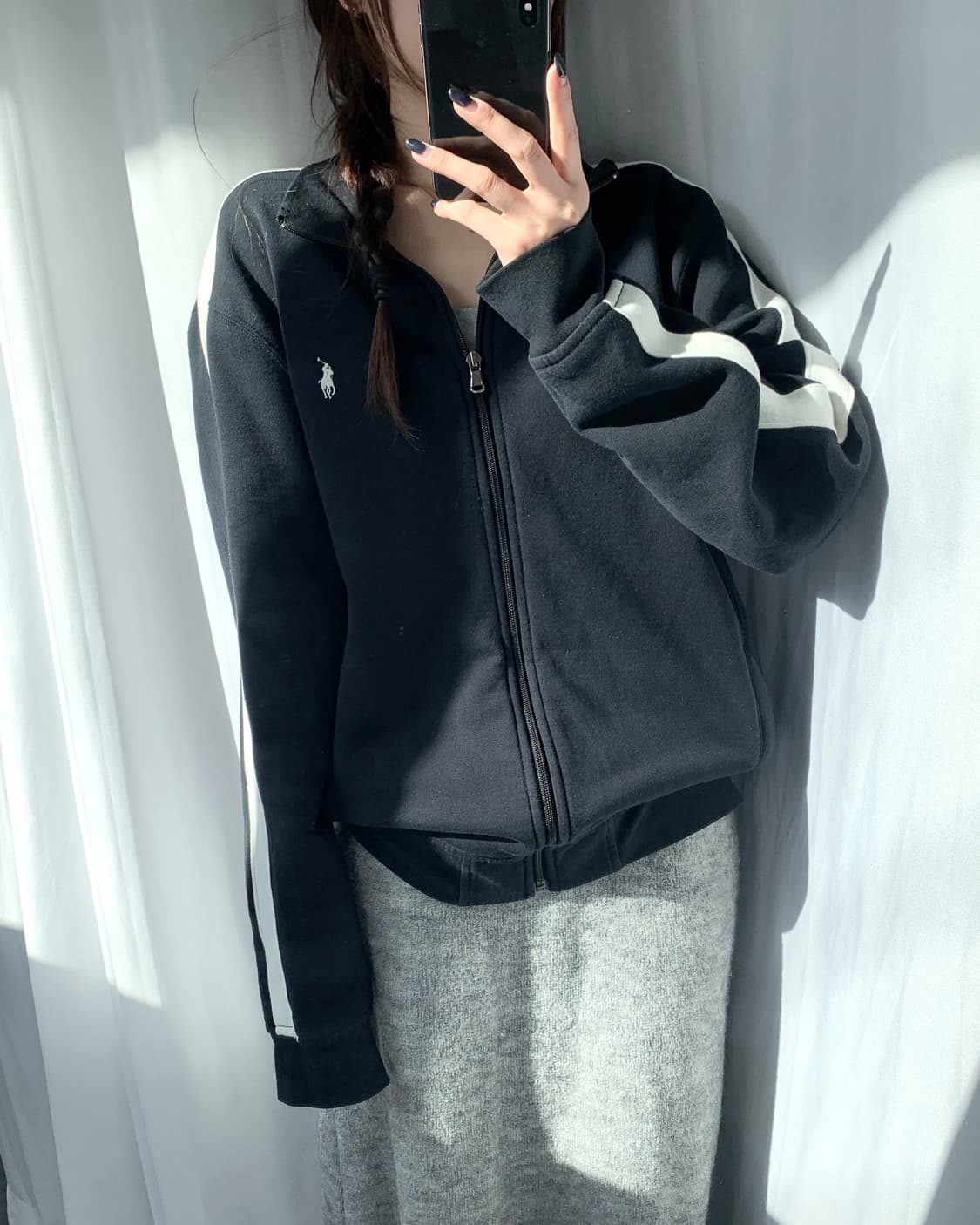 Polo 폴로 랄프로렌 블랙컬러 코튼 집업 상품이미지1