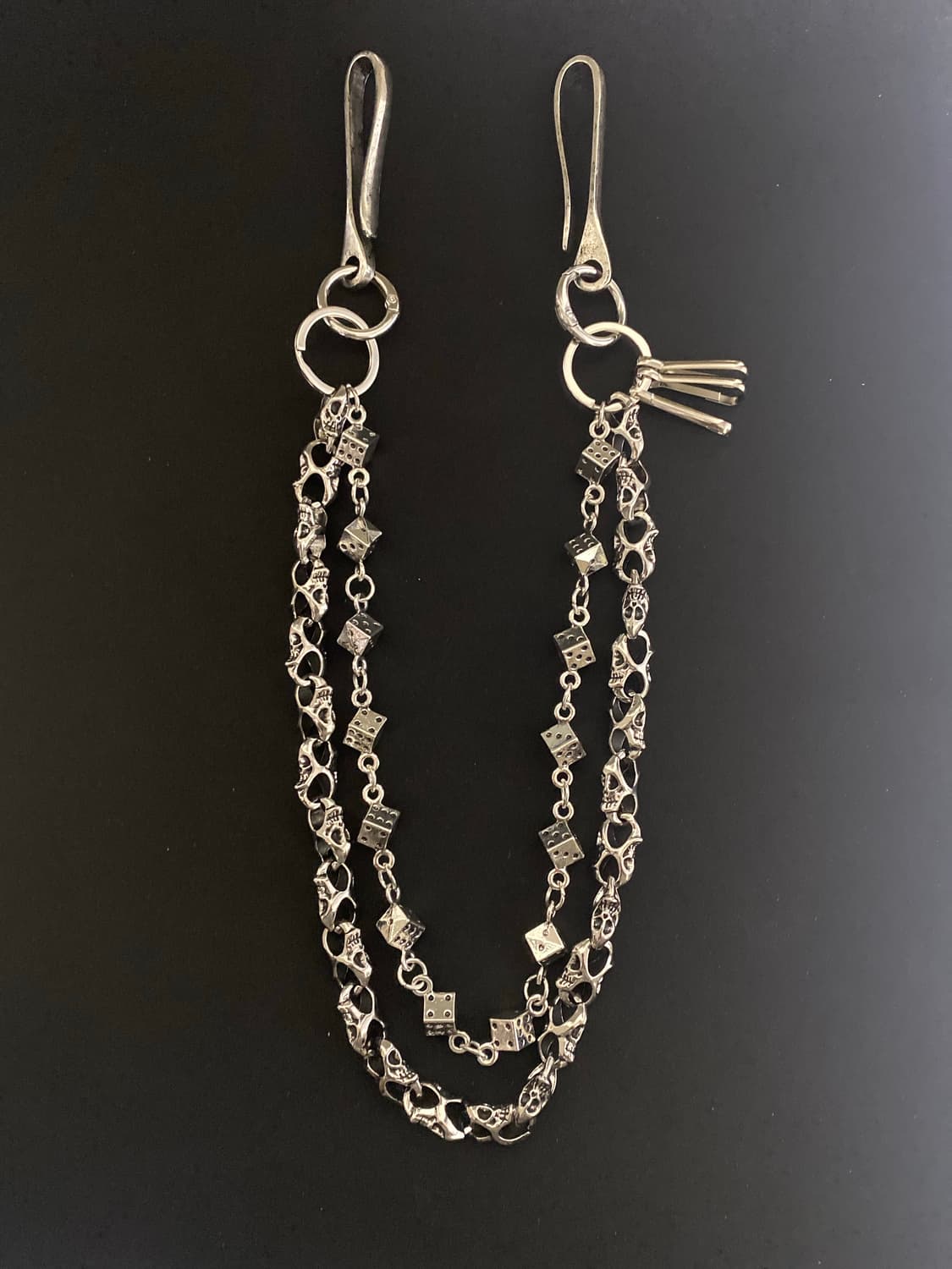 빈티지 다이스&스컬 팬츠 체인 상품이미지1