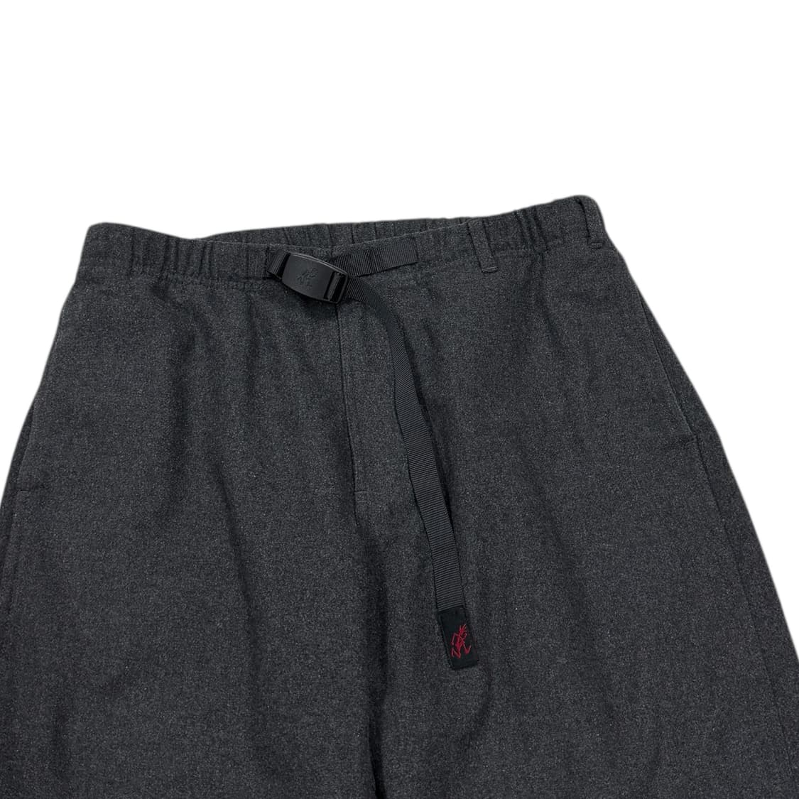 그라미치 벨트 울 테이퍼드 팬츠 바지 차콜 그레이 L 상품이미지2