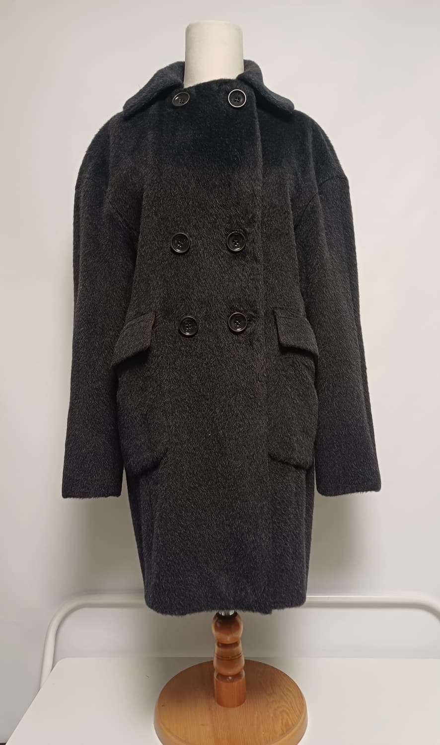 한섬 SYSTEM 라마 혼방 여성 부클 더블 코트 상품이미지2