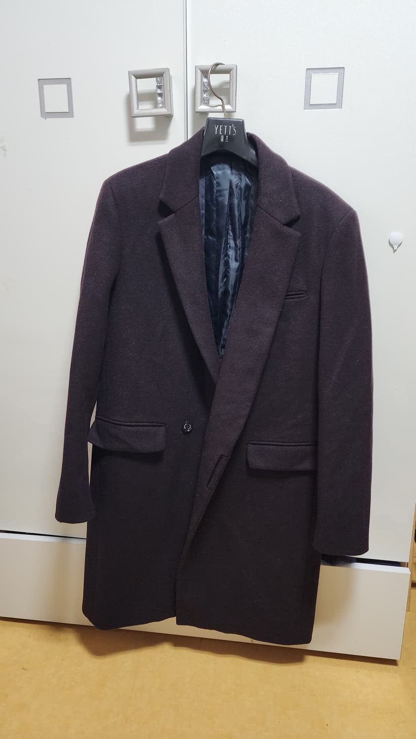 박성철 Line or Circle 버건디 울 혼방 코트 상품이미지2