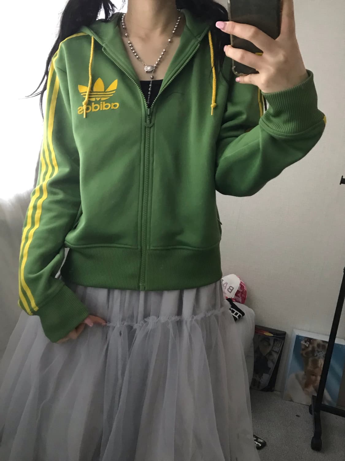 아디다스 00s 연두 후드져지 상품이미지2