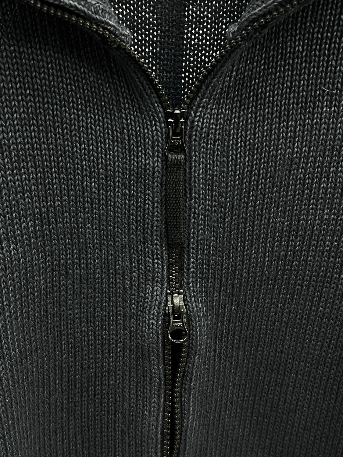 스톤아일랜드 린넨/울 멜란지 니트 집업 상품이미지3