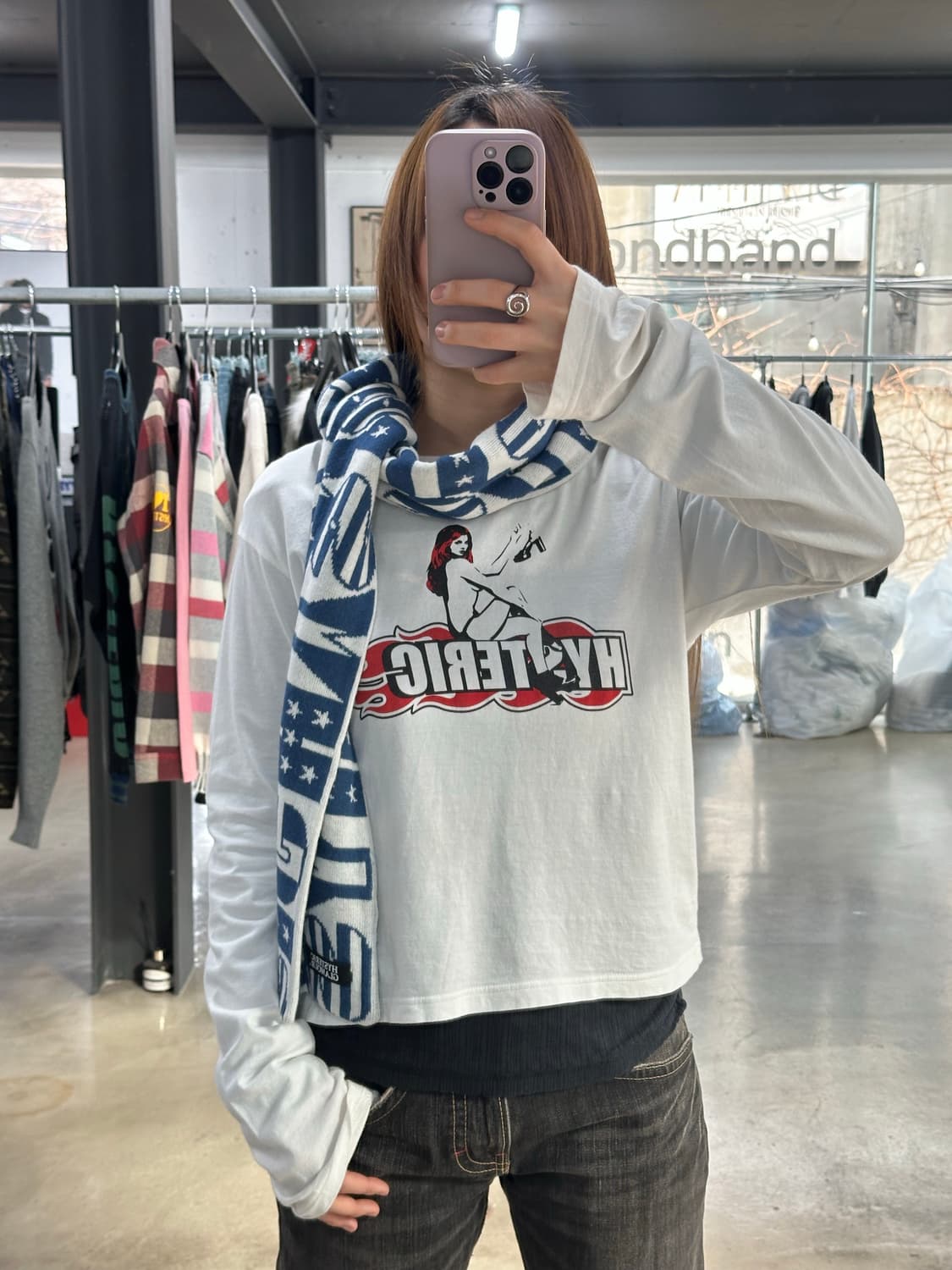 히스테릭글래머 스펠아웃 성조기 머플러 상품이미지4