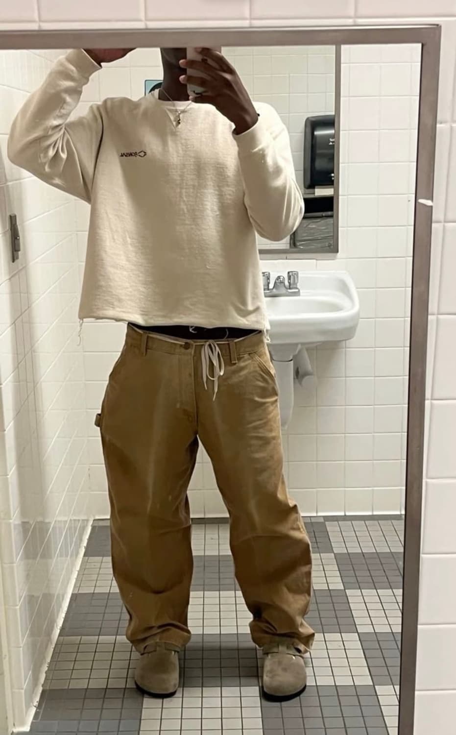 빈티지 칼하트 B11 BRN 싱글니 카펜터 팬츠 상품이미지2