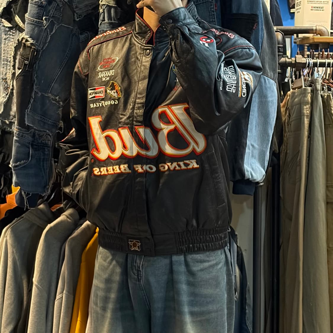 [No.9] JH Design 버드 와이저 레더 레이싱자켓 상품이미지6