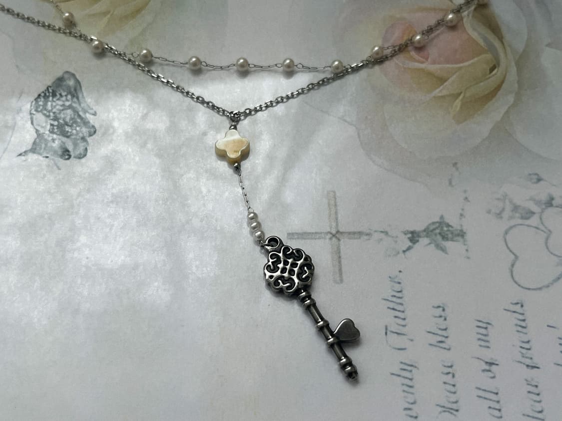 Fairy’s Key Necklace 열쇠 레이어드 써지컬 목걸이 상품이미지6