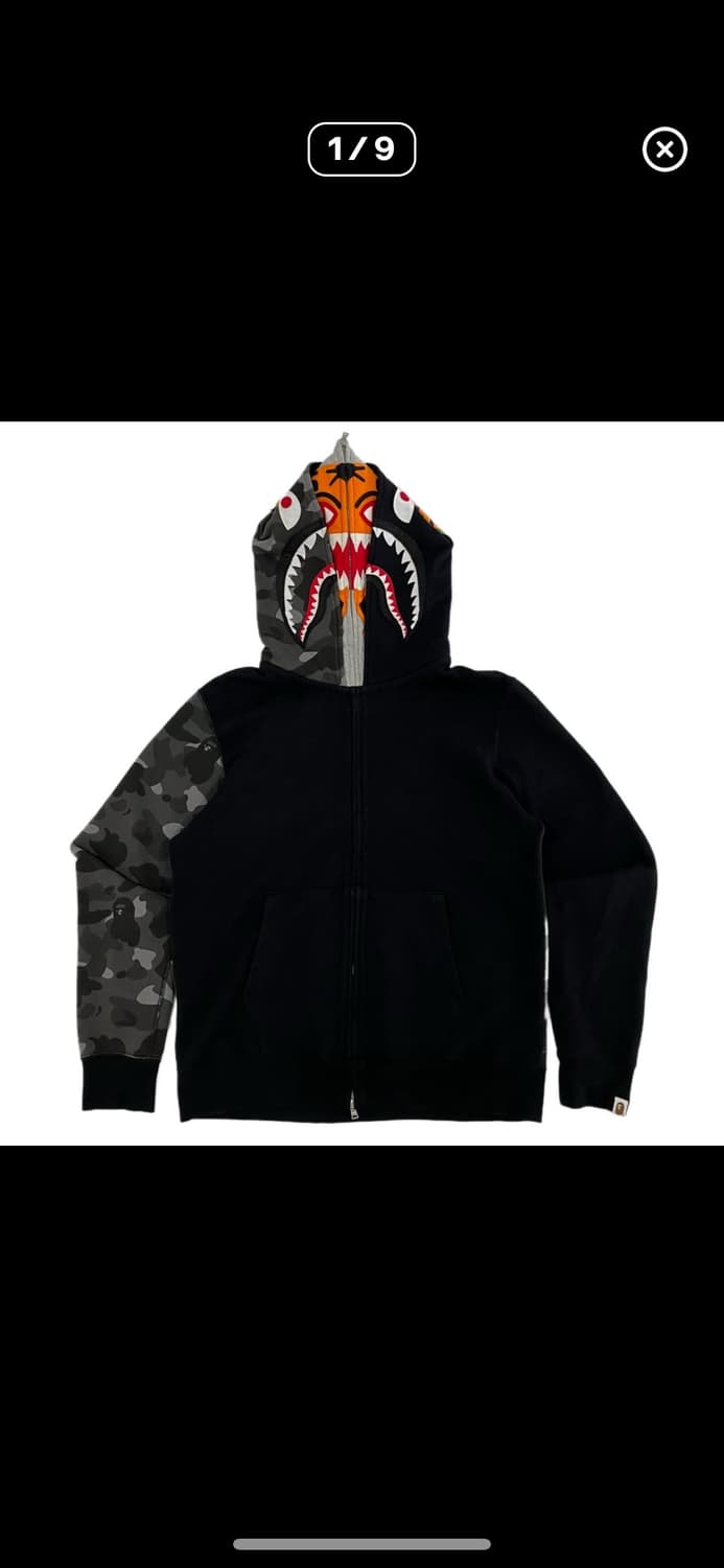 베이프 더블 샤크 후드집업 상품이미지1