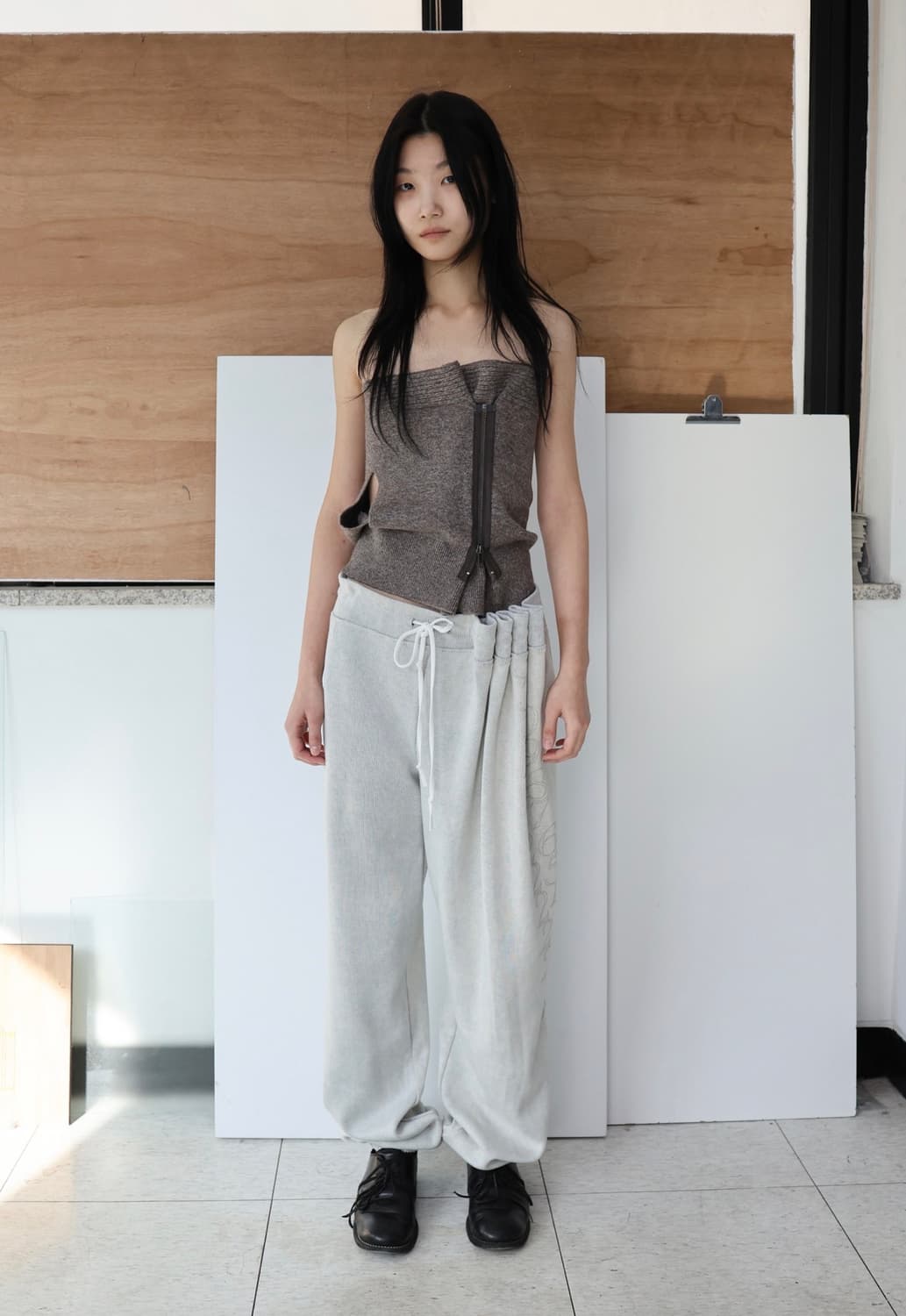 울리카상투스 커튼 저지 팬츠 curtain jersey pants 상품이미지2