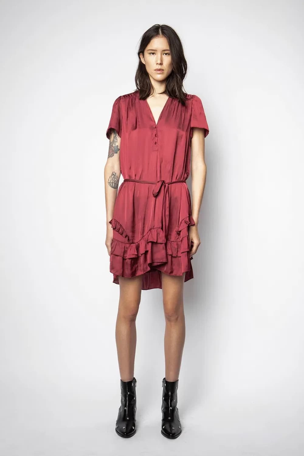 쟈딕앤볼테르 린크 새틴 원피스(새제품) 상품이미지3