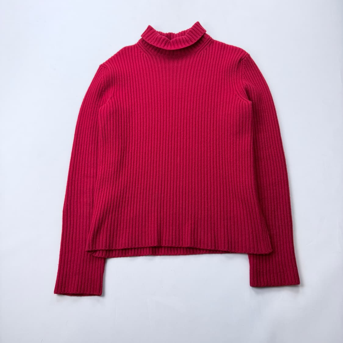 발렌시아가 버건디컬러 반목폴라 니트 상품이미지2