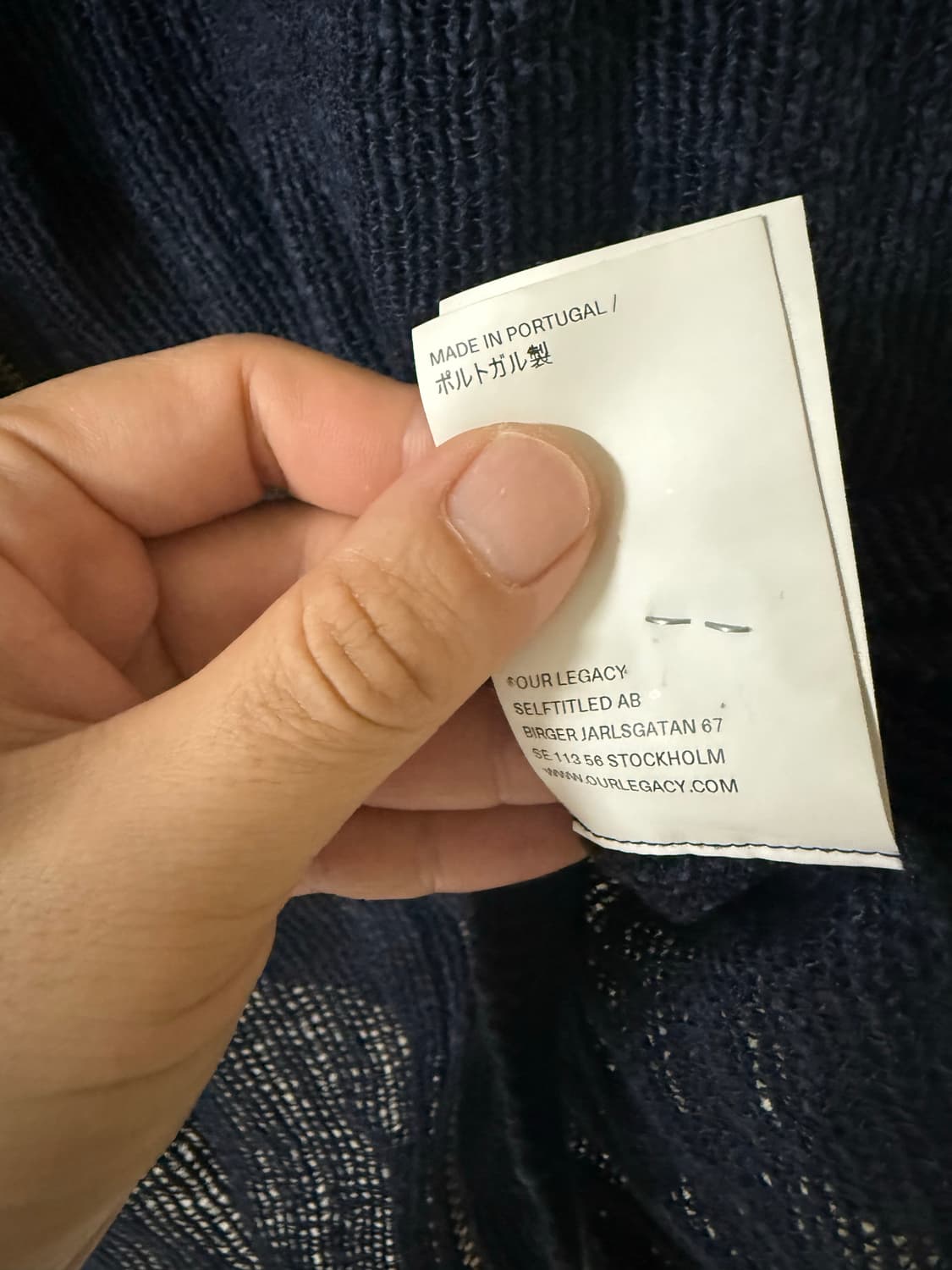 아워레가시 / 슈렁큰 린넨 네이비 집업 자켓 / 48 상품이미지4