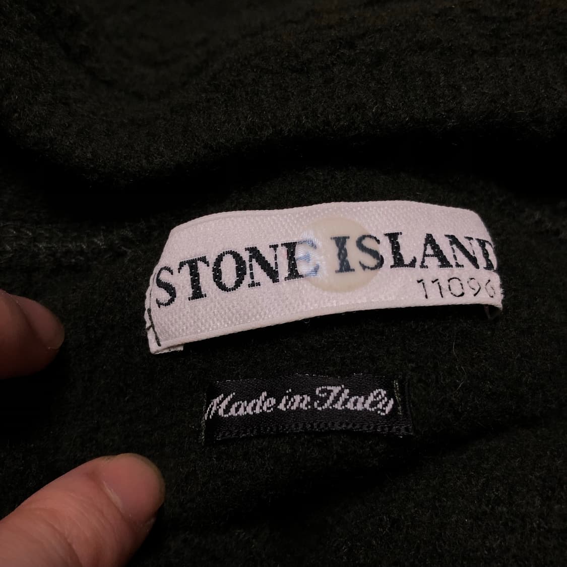 스톤아일랜드 후드티 양모 니트 희귀 다크카키 상품이미지4