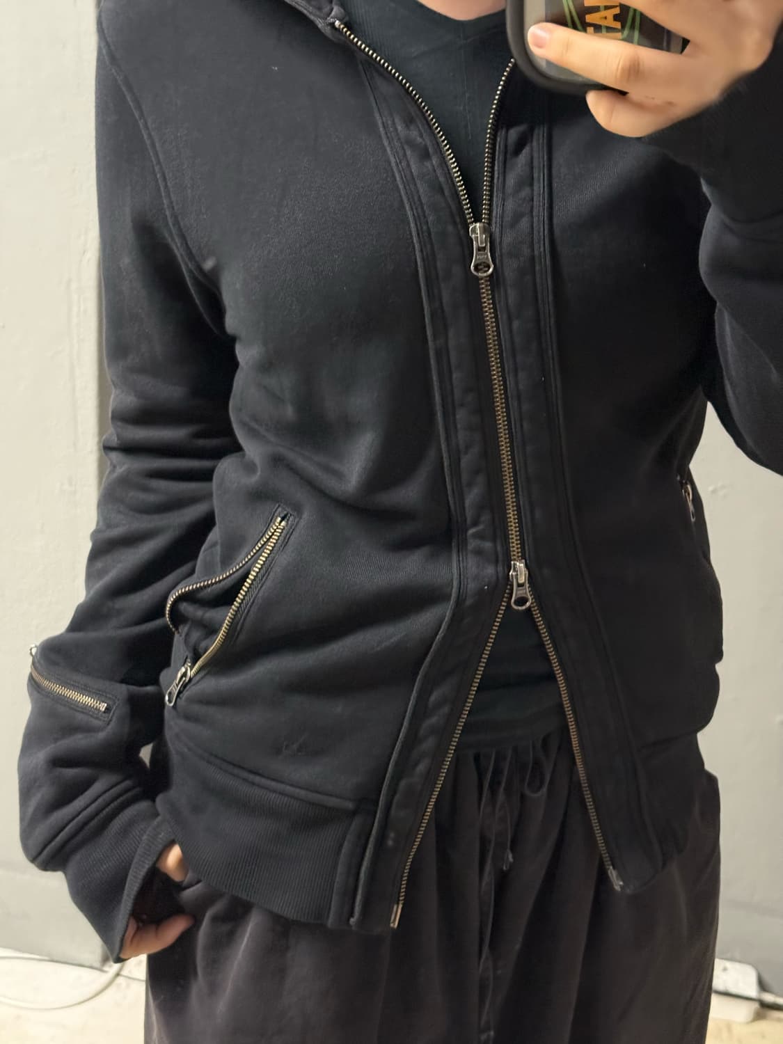 zipper detail 2-way hood zip-up 상품이미지3